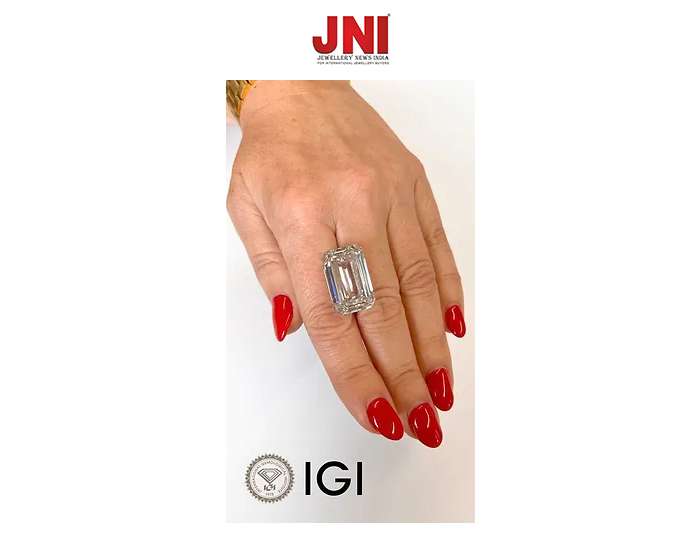 The 35-carat biggest LGD is certified by IGI.