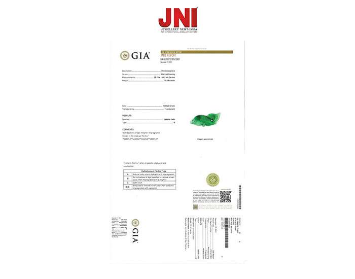 GIA Jade Report provides key information!