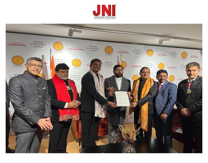 Davos Witnesses Historic Signing of MOU by Maharashtra State & GJEPC for developing India’s & the world’s largest Jewellery Park