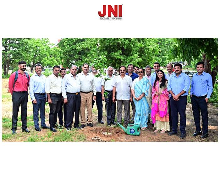 JJS Organizing Committee members plant seedlings at Rajasthan University.