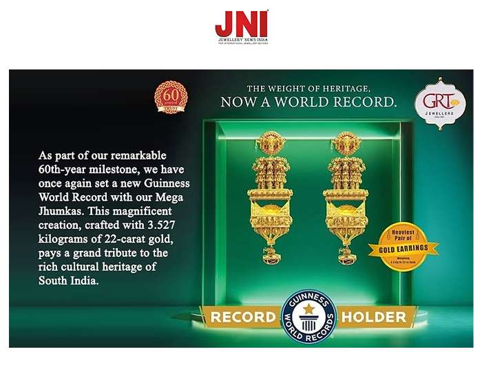 GRT Jewellers celebrates 60 years with a Guinness World Record for Mega Jhumkas.