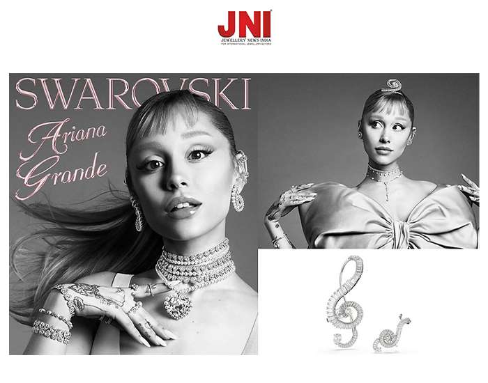 The Ariana Grande + Swarovski capsule focuses on love, music, and Old Hollywood glamor.