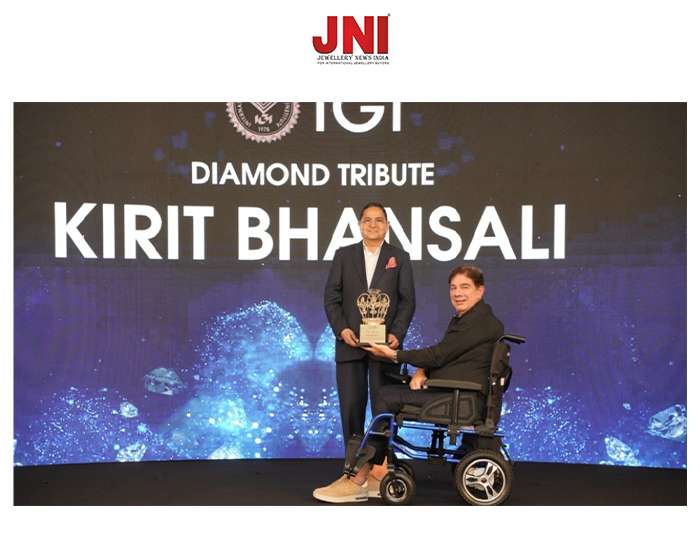 IGI Confers Diamond Tribute Award on GJEPC Chairman Kirit Bhansali